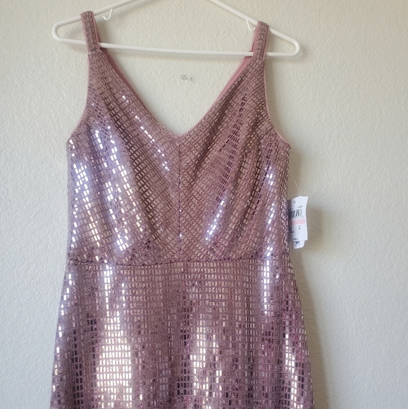 NWT Nightway Pink All Over Sequin Maxi Dress - Picture 5 of 15